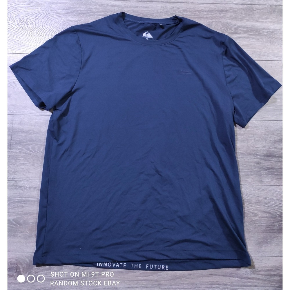 Quiksilver T-Shirt Adult XL Blue Performance Activewear Short Sleeve Mens